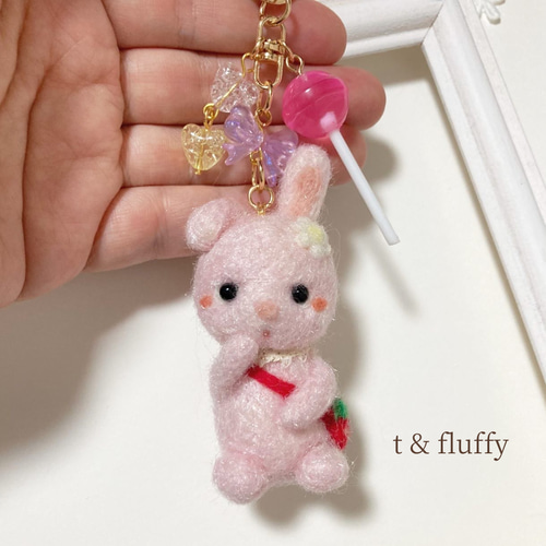 ちちみ様 うさぎ羊毛フェルトストラップ 【公式通販】