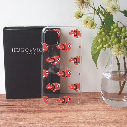 iPhoneクリアケース【赤べこ模様】#iPhone17対応 iPhoneケース・カバー