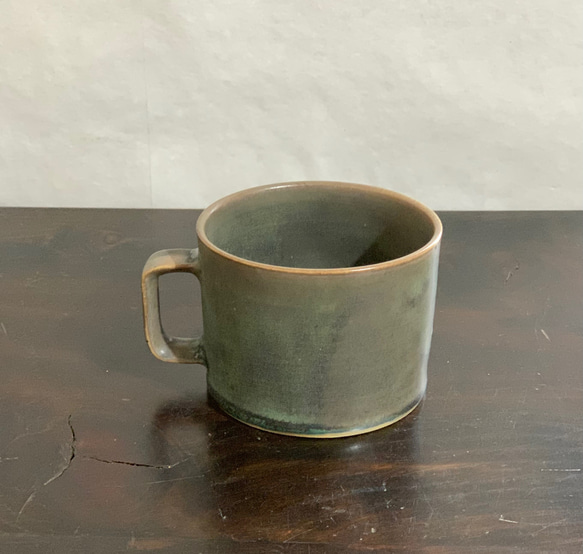 陶器　青銅マットのマグカップ 2枚目の画像
