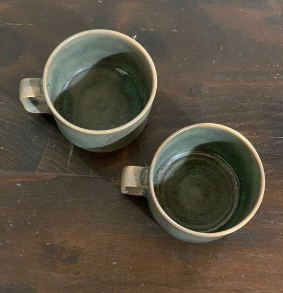 陶器　青銅マットのマグカップ 6枚目の画像