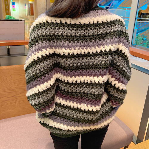 お値下げ！ハンドメイド モモンガカーディガン コーディガン ニット 手編み お値下げ！ハンドメイド モモンガカーディガン コーディガン