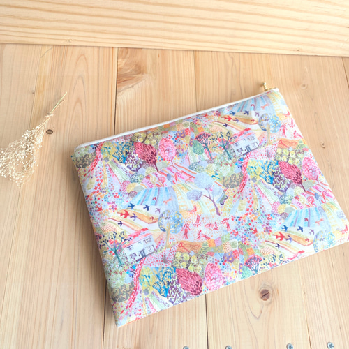 リバティ A5サイズ フラットポーチ 25cmファスナー＜Royal Oak House