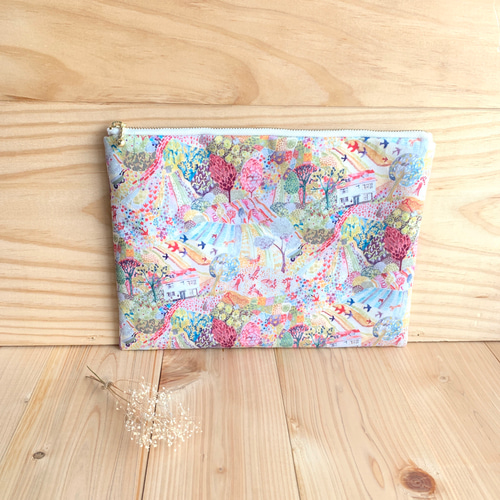 リバティ A5サイズ フラットポーチ 25cmファスナー＜Royal Oak House