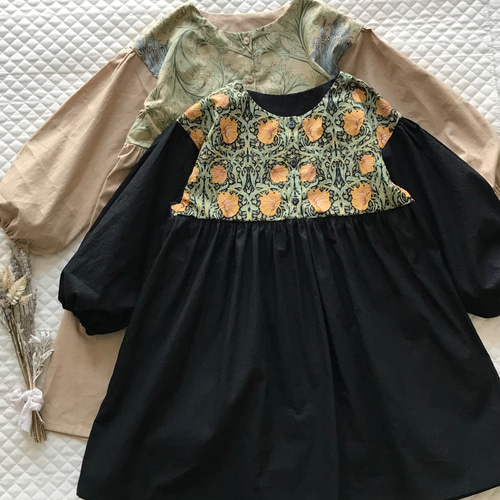 人気No.1.:⋆* 《size80〜150》【ヨークワンピース】ウィリアムモリス