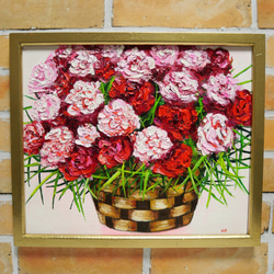 油絵 絵画 【赤いカーネーション】 油絵 絵画 【赤いカーネーション】 - メルカリ