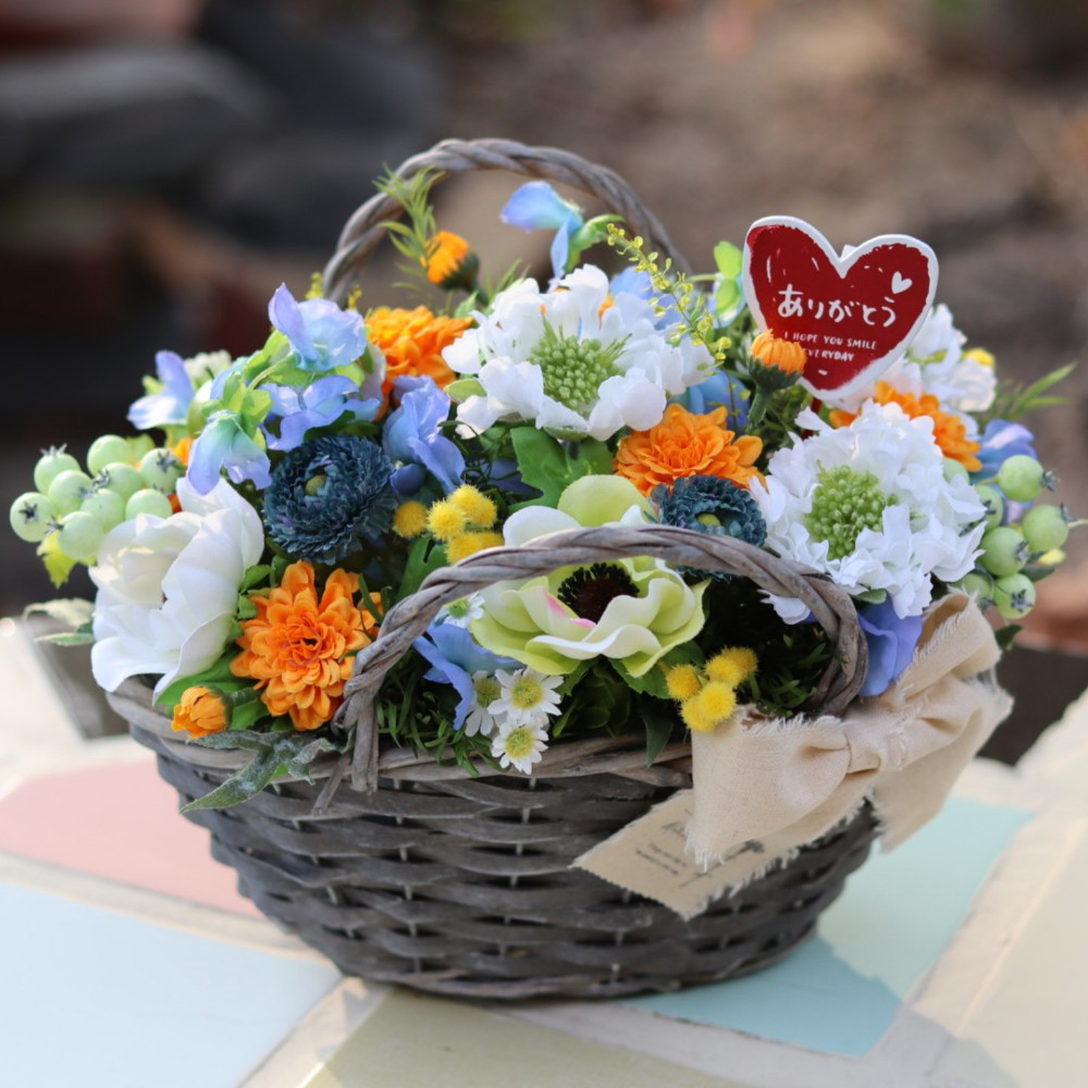 母の日♡かごアレンジ(こっこの花かご)