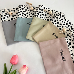 オーダーメイド 名前入り 刺繍 巾着 入園入学グッズ レッスンバッグ