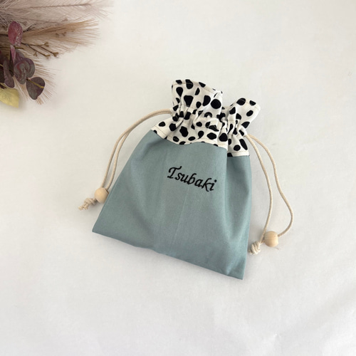 オーダーメイド 名前入り 刺繍 巾着 入園入学グッズ レッスンバッグ