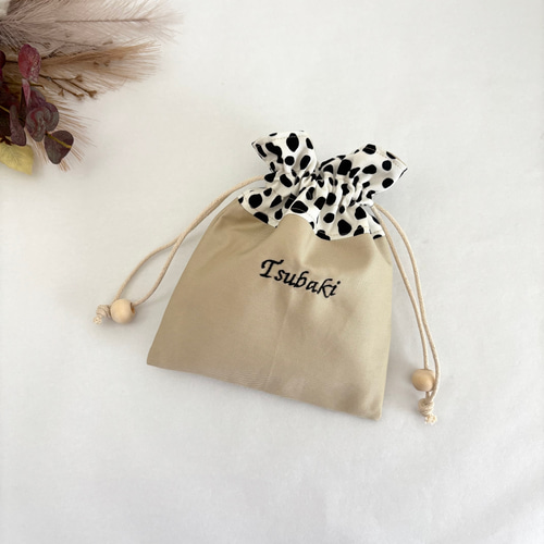 オーダーメイド 名前入り 刺繍 巾着 入園入学グッズ レッスンバッグ