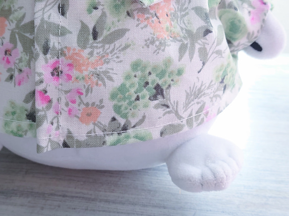 ボタニカル襟付き柄シャツ*ぬいぐるみの服ぬい服 3枚目の画像