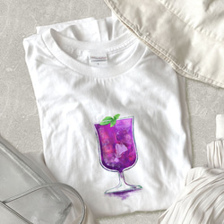 【Tシャツ】ブドウソーダ｜amanico　オリジナルTシャツ 1枚目の画像