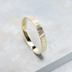 つや消し縦槌目 真鍮フラットリング 3.0mm幅 MATTE VERTICAL｜BRASS RING｜950 1枚目の画像