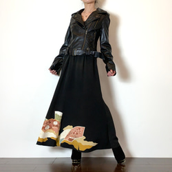 【H様ご予約品】着物リメイク　留袖マーメイドフレアスカート 2枚目の画像