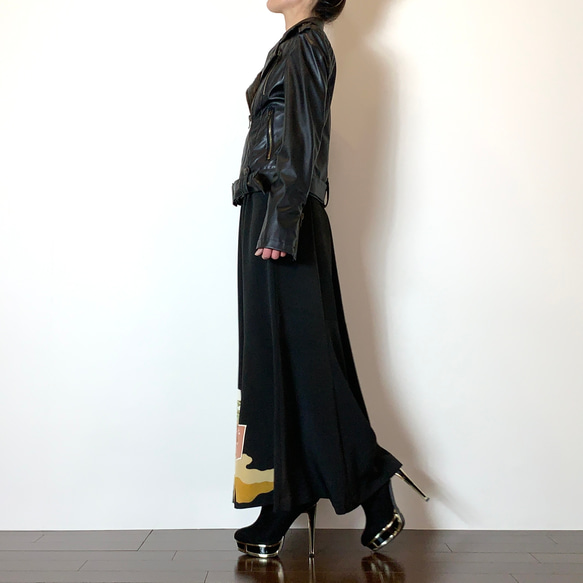 【H様ご予約品】着物リメイク　留袖マーメイドフレアスカート 5枚目の画像