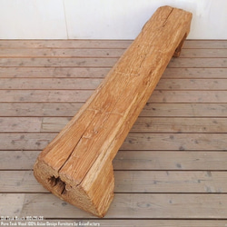 超極厚 オールドチーク 丸太ベンチ 160cm スツール アジアン家具 椅子 銘木 一枚板 チーク材 古木 古材 無垢材 19枚目の画像