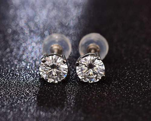 モアサナイト 10mm スタッズピアス 両耳 モアサナイト 10mm スタッズピアス 両耳