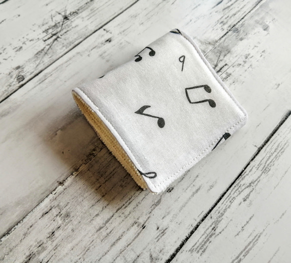 音符柄 ハーフハンカチ カーゼハンカチタオル ダブルガーゼ マイクロ