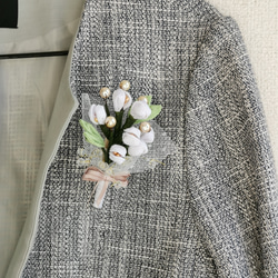卒業式♡入学式♡フォーマルに♡つまみ細工の可愛いお花のコサージュ 5枚目の画像