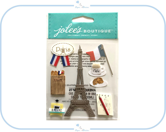 E32 JOLEE'S 3Dシール Paris パリ フランス エッフェル塔 デザイン