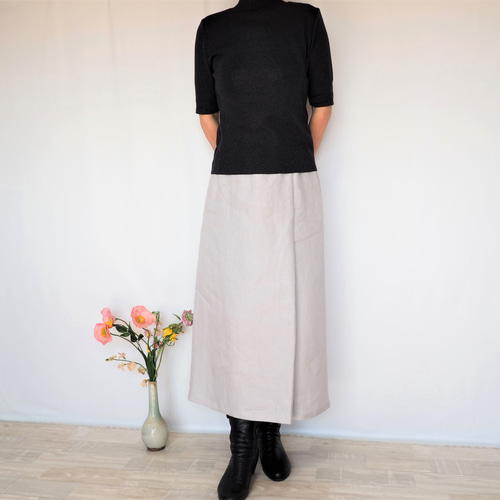 ラップスカート風ワイドパンツ ソフトでふっくらとした