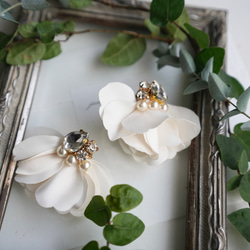 087花びら 結婚式 花嫁 アクセサリー ピアス イヤリング ウェディング