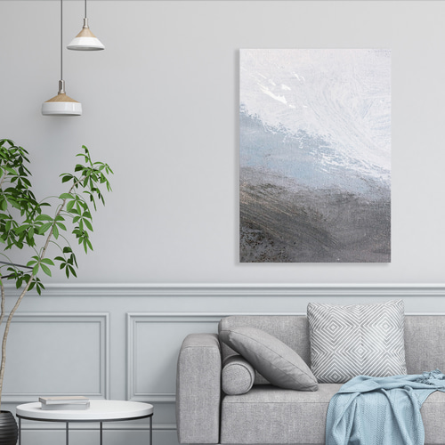 インテリアポスター【 ブルー・グレー 】北欧アートでお部屋の模様替え