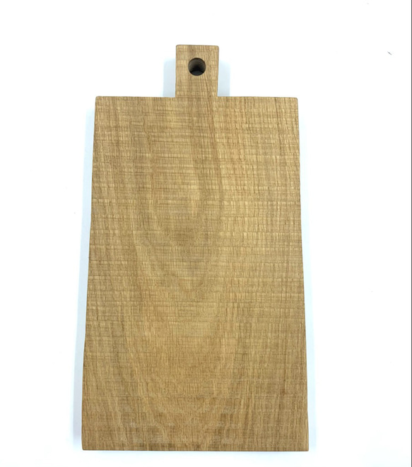 カッティングボード ホワイトオーク 自然塗料 木製 木 一枚板 丸 パン キャンプ アウトドア おびのこ仕上げ 2枚目の画像