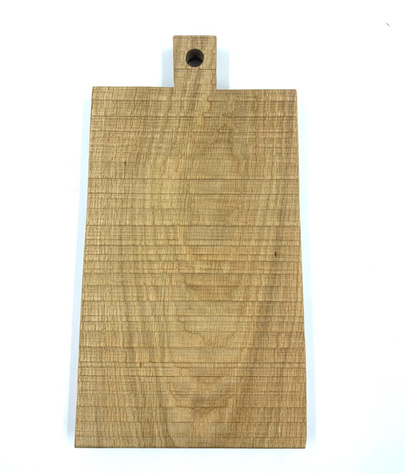 カッティングボード ホワイトオーク 自然塗料 木製 木 一枚板 丸 パン キャンプ アウトドア おびのこ仕上げ 1枚目の画像