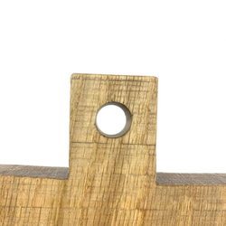 カッティングボード ホワイトオーク 自然塗料 木製 木 一枚板 丸 パン キャンプ アウトドア おびのこ仕上げ 6枚目の画像