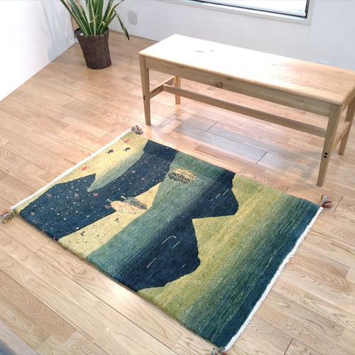 カシュクリ　パルヴィーズ　117×84ランドスケープ　山　魚 カシュクリ パルヴィーズ 117×84ランドスケープ 山 魚 ペルシャ