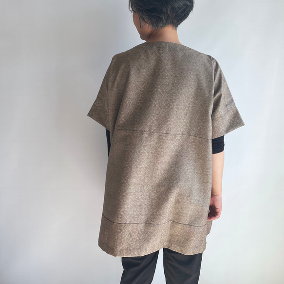 Unique | Sleeved pullover wide & long All hand sewn -POW290 第3張的照片