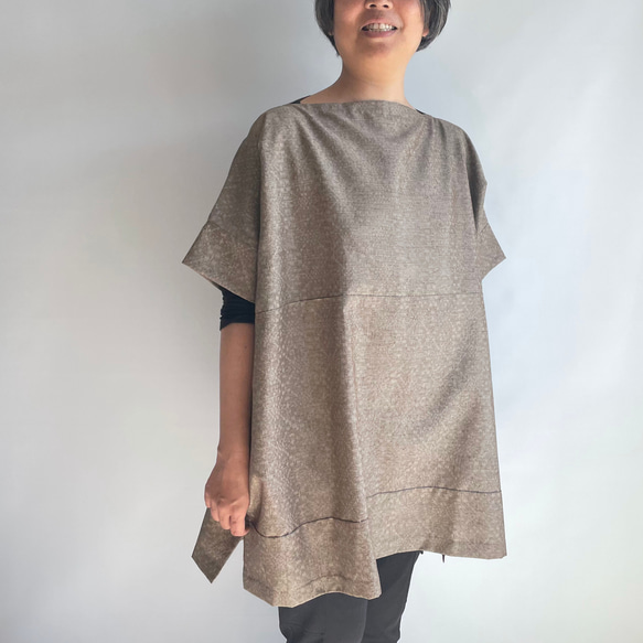 Unique | Sleeved pullover wide & long All hand sewn -POW290 第1張的照片