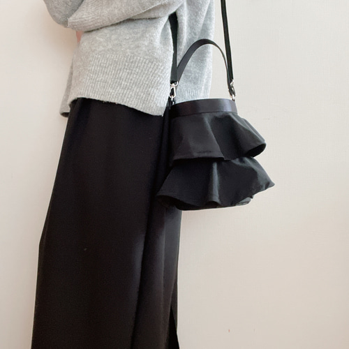 アウトドアにも☆ ナイロン フリルバッグ 2way ショルダー バケツ