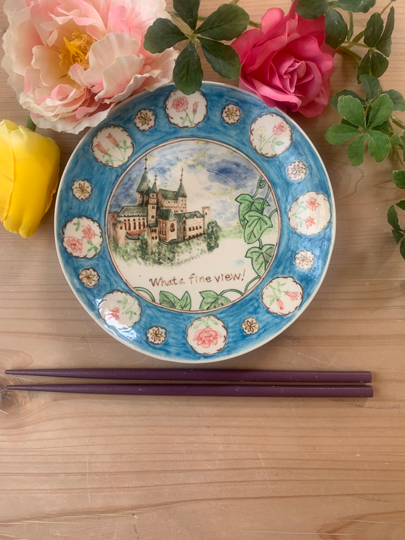 〓美品〓絵皿 春夏秋冬 オーストリア 4枚セット 絵皿たて付き 田渕俊夫 絵皿4枚組 「春・夏・秋・冬」 桐共箱 制作証明書