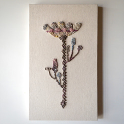 【一点もの】刺繍　ファブリックパネル　『Flower,e.』 4枚目の画像