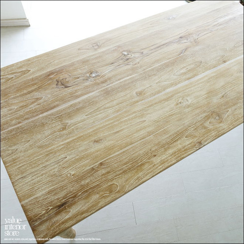 チーク無垢材 ダイニングテーブルLique角NW180 無垢材テーブル 総無垢