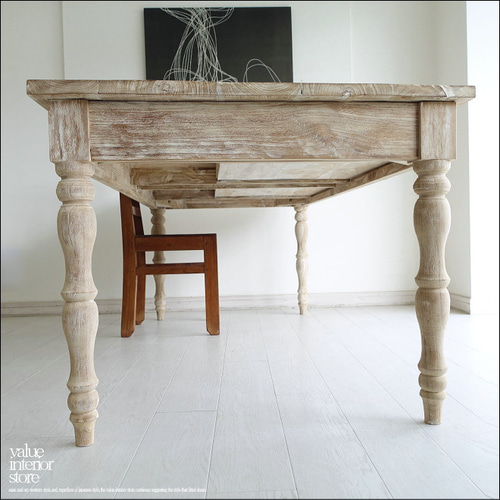 チーク無垢材 ダイニングテーブルLique角NW180 無垢材テーブル 総無垢