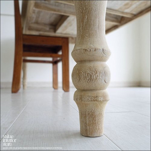 チーク無垢材 ダイニングテーブルLique角NW180 無垢材テーブル 総無垢