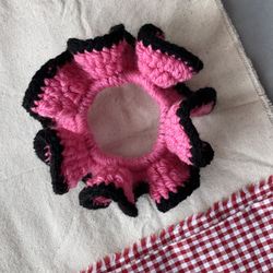 ニットシュシュ グレー×ブラック シュシュ もも 通販 15606174｜Creema