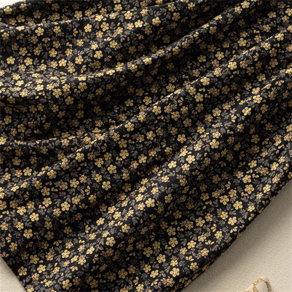春の綿麻ワンピース、 送料無料、綿麻ロング丈スカート、コットンリネンワンピース 3枚目の画像