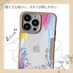 iPhone15/iPhone15Pro/iPhone15Plus/送料無料 TPU風 レインボーガーデン 花柄 13枚目の画像