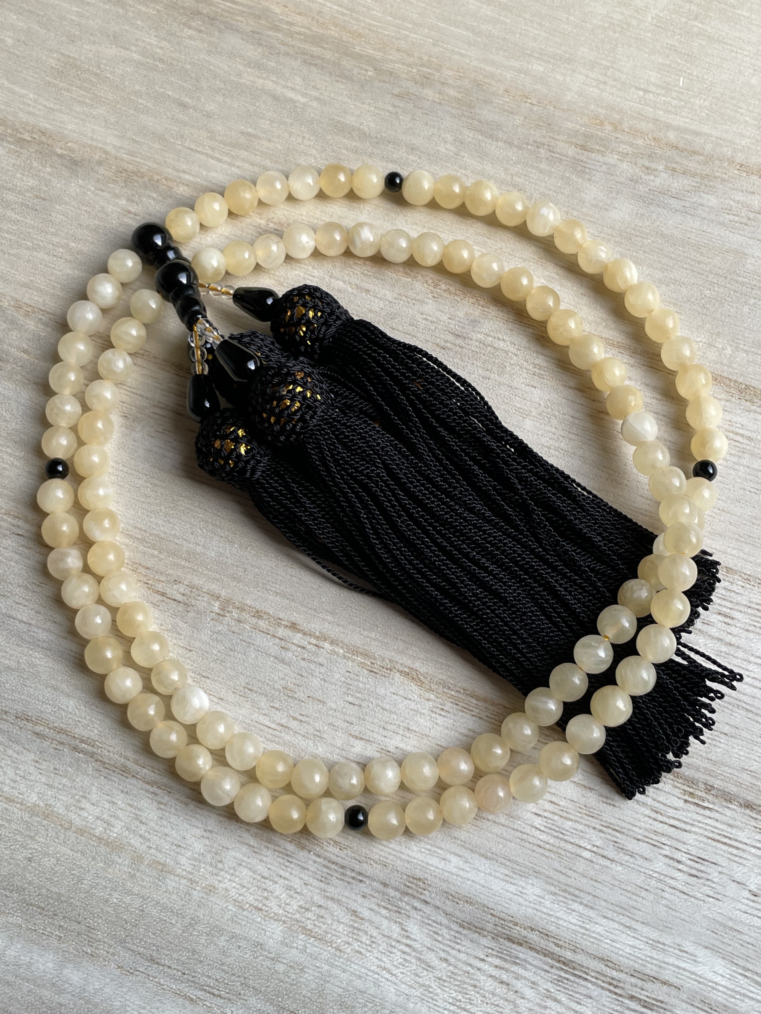 全宗派共通　108珠　念珠　アラゴナイト　数珠