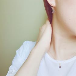 特集掲載《3月誕生石》大人ブルー アイオライト しずく 一粒ネックレス　14kgf 誕生日　母の日　プレゼント　ギフト 2枚目の画像