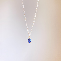 特集掲載《3月誕生石》大人ブルー アイオライト しずく 一粒ネックレス　14kgf 誕生日　母の日　プレゼント　ギフト 7枚目の画像