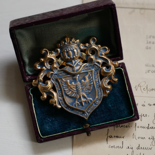 ヴィンテージインテリア騎士エンブレム壁掛け USA製1890-1910年代