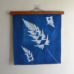 藍曬掛布 - 半邊旗 Botanic Cyanotype Decoration - Ferns 第3張的照片