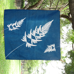 藍曬掛布 - 半邊旗 Botanic Cyanotype Decoration - Ferns 第4張的照片