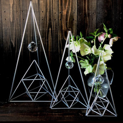 ヒンメリ「銀河」110cm巨大モビール 野外使用可なアルミ製 幾何学