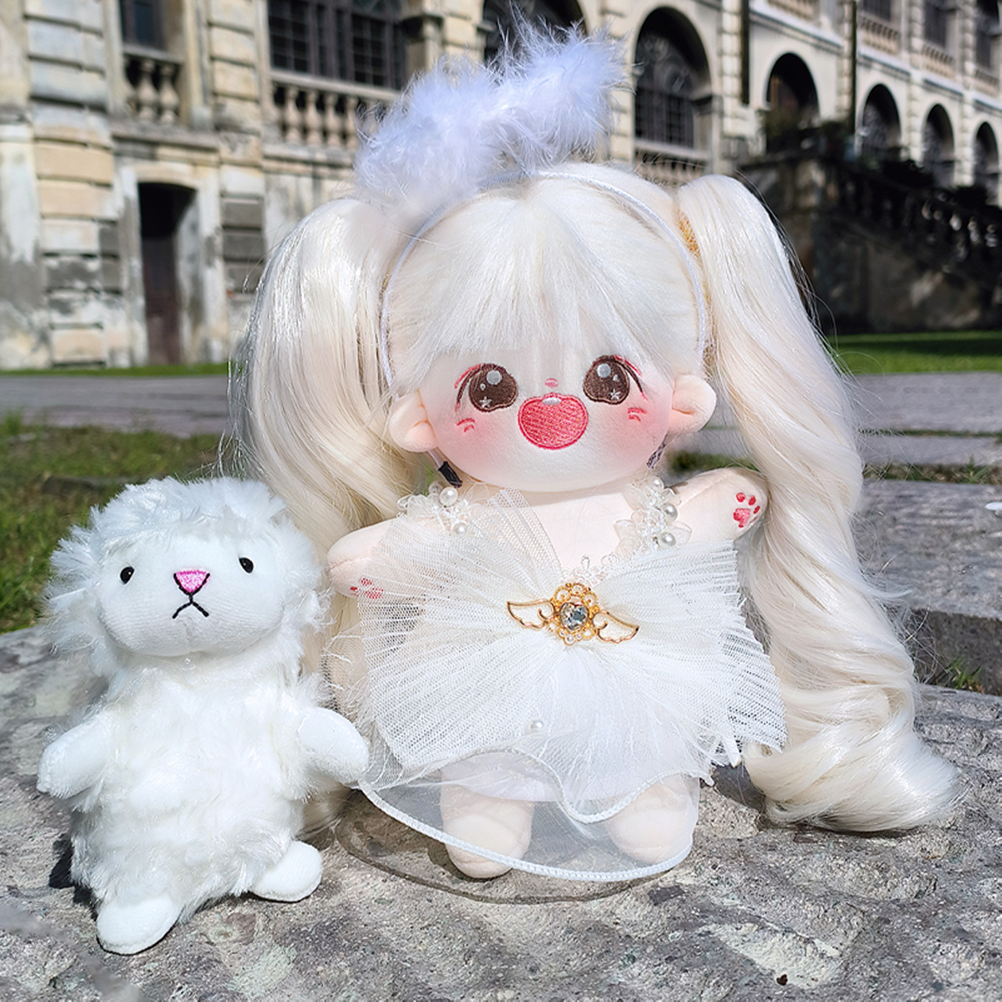 おすわり　ロリィタ　新衣装サイズ　R7-72 ぬい服　着ぐるみ　16cm