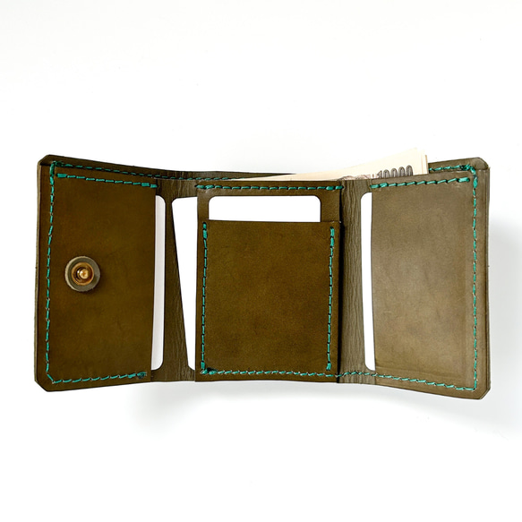 ほどよいサイズの三つ折り財布　WT-30 7枚目の画像